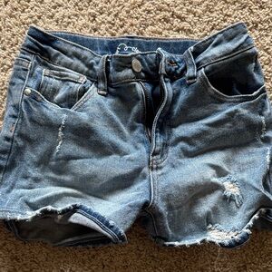art class Light Blue Distressed Denim Jean Shorts